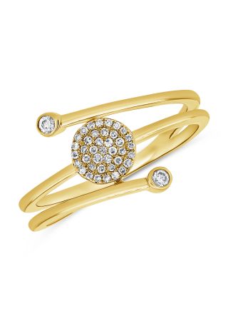 .13CT DIAMOND CIRCLE WRAP RING
