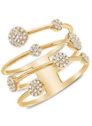 .21CT DIAMOND PAVE DISC WRAP RING