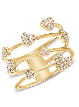 .28CT DIAMOND HEART WRAP RING