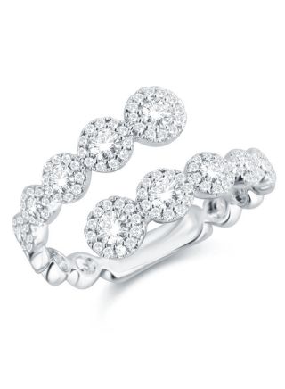 0.68CT DIAMOND ILLUSION WRAP RING