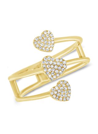 .18CT DIAMOND HEART WRAP RING