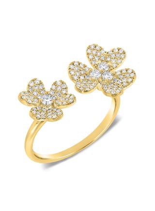 .43CT DIAMOND FLOWER WRAP RING