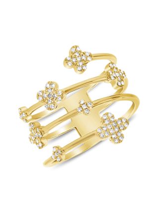 .22CT DIAMOND CLOVER WRAP RING