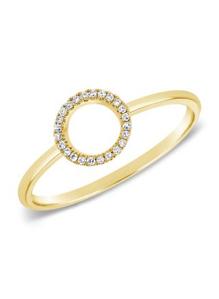 .06CT DIAMOND OPEN CIRCLE RING