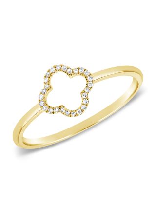 .06CT DIAMOND CLOVER RING