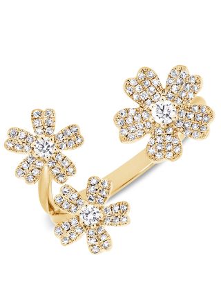 .41CT DIAMOND FLOWER WRAP RING