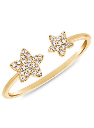 .08CT DIAMOND STAR WRAP RING