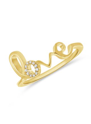 .03CT DIAMOND LOVE RING