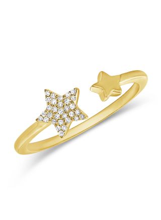 .07CT DIAMOND STAR WRAP RING