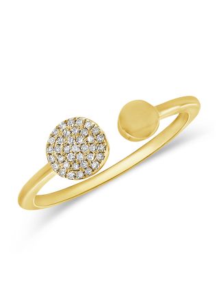 .08CT DIAMOND PAVE DISC WRAP RING