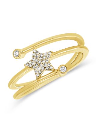 .10CT DIAMOND STAR BEZEL WRAP RING