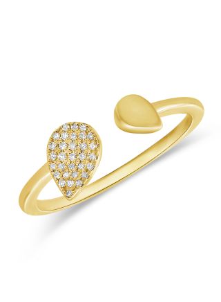 .07CT DIAMOND PEAR WRAP RING