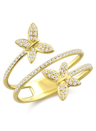 .29CT DIAMOND BUTTERFLY WRAP RING