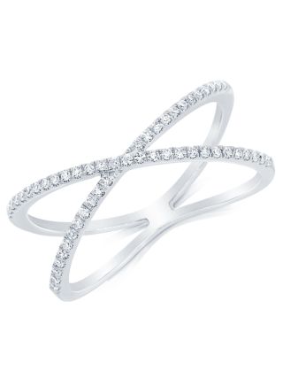 .14CT DIAMOND CROSSOVER RING
