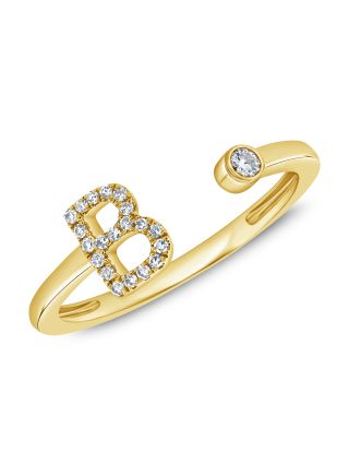 .10CT DIAMOND INITIAL B WRAP RING