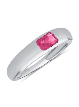 .59CT PINK SAPPHIRE SOLITIARE GYPSY RING