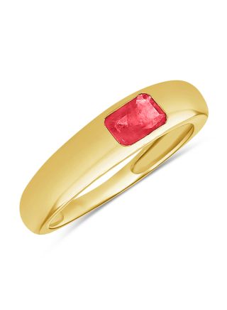 .59CT RUBY SOLITIARE GYPSY RING