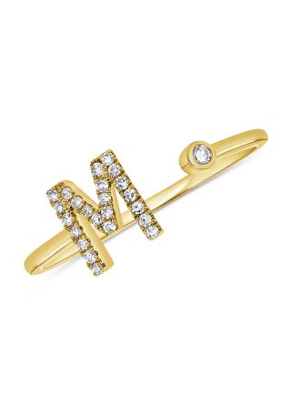 .10CT DIAMOND INITIAL M WRAP RING