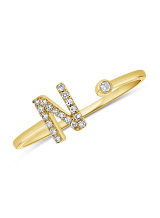 .07CT DIAMOND INITIAL N WRAP RING