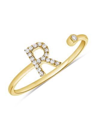 .07CT DIAMOND INITIAL R WRAP RING