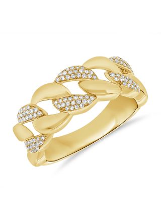 .25CT ALTERNATING DIAMOND LINK CHAIN RING