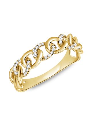 .14CT ALTERNATING DIAMOND LINK CHAIN RING