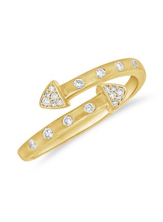 .14CT DIAMOND ARROW BEZEL SET WRAP RING
