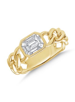 .48CT PIE CUT DIAMOND ILLUSION CHAIN RING