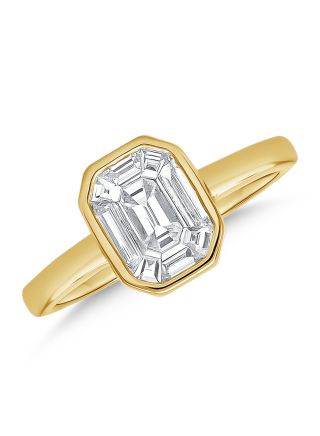 .81CT PIE CUT DIAMOND ILLUSION RING