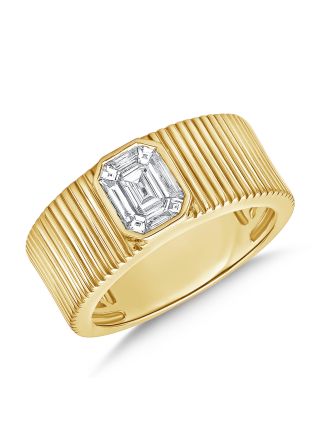 .42CT PIE CUT DIAMOND FLUTED ILLUSION RING