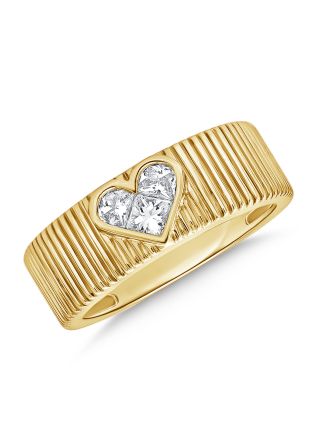 .42CT DIAMOND FLUTED HEART RING