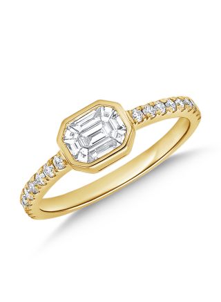 .60CT PIE CUT DIAMOND ILLUSION RING