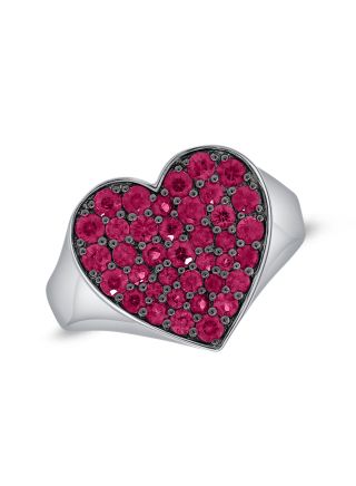 1.34CT PINK SAPPHIRE HEART RING