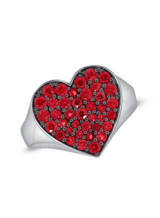 1.34CT RUBY HEART RING