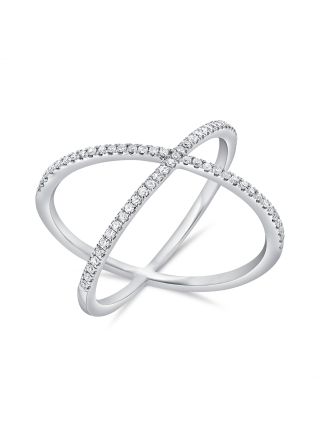 .25CT DIAMOND CROSSOVER RING