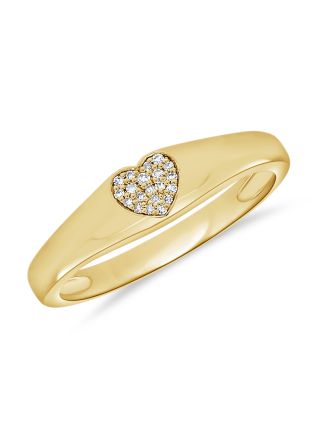 .05CT DIAMOND HEART RING