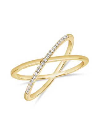 .11CT DIAMOND CROSSOVER RING