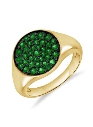 .90CT EMERALD CIRCLE RING