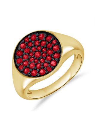 .90CT RUBY CIRCLE RING