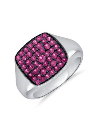 1.00CT PINK SAPPHIRE SQUARE RING