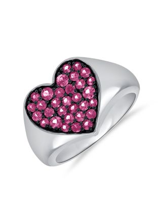 .90 PINK SAPPHIRE HEART RING