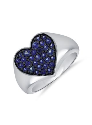 .90 SAPPHIRE HEART RING