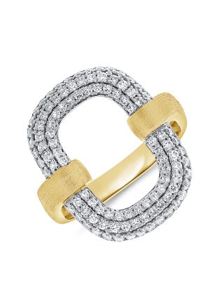 .69CT DIAMOND PAPERCLIP LINK RING
