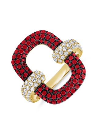 1.85CT RUBY AND DIAMOND RING