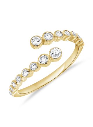 .31CT DIAMOND BEZEL SET WRAP RING