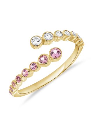 .41CT PINK SAPPHIRE AND DIAMOND WRAP RING