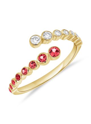 .41CT RUBY AND DIAMOND WRAP RING