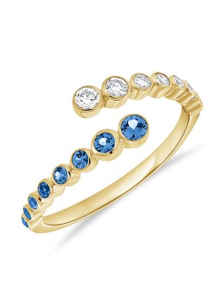 .45CT SAPPHIRE AND DIAMOND WRAP RING