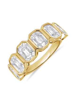2.29CT PIE CUT DIAMOND ILLUSION RING