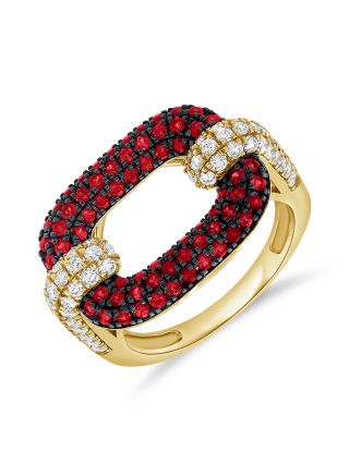 1.67CT RUBY AND DIAMOND RING